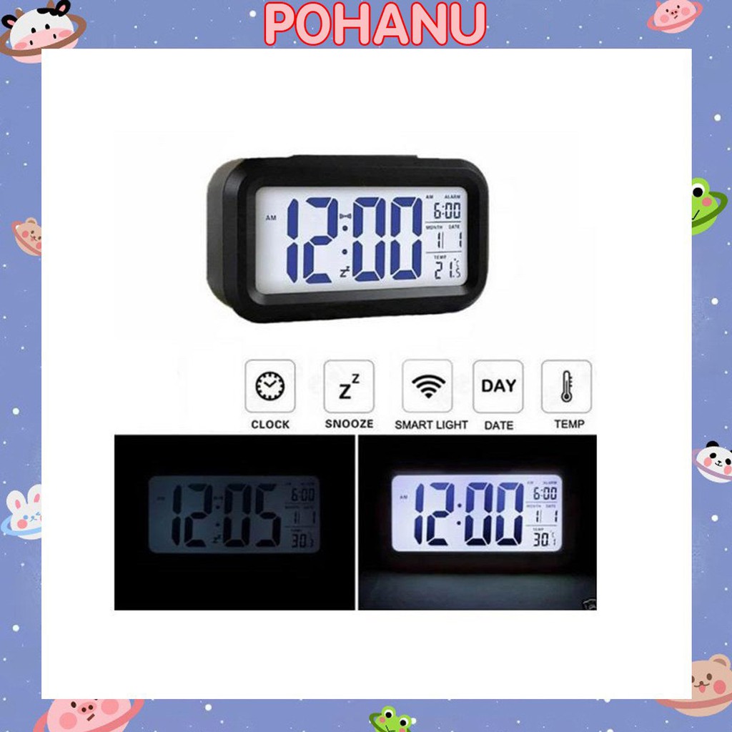 Đồng hồ Pohanu đồng hồ điện tử để bàn mini thông minh đa chức năng DH89