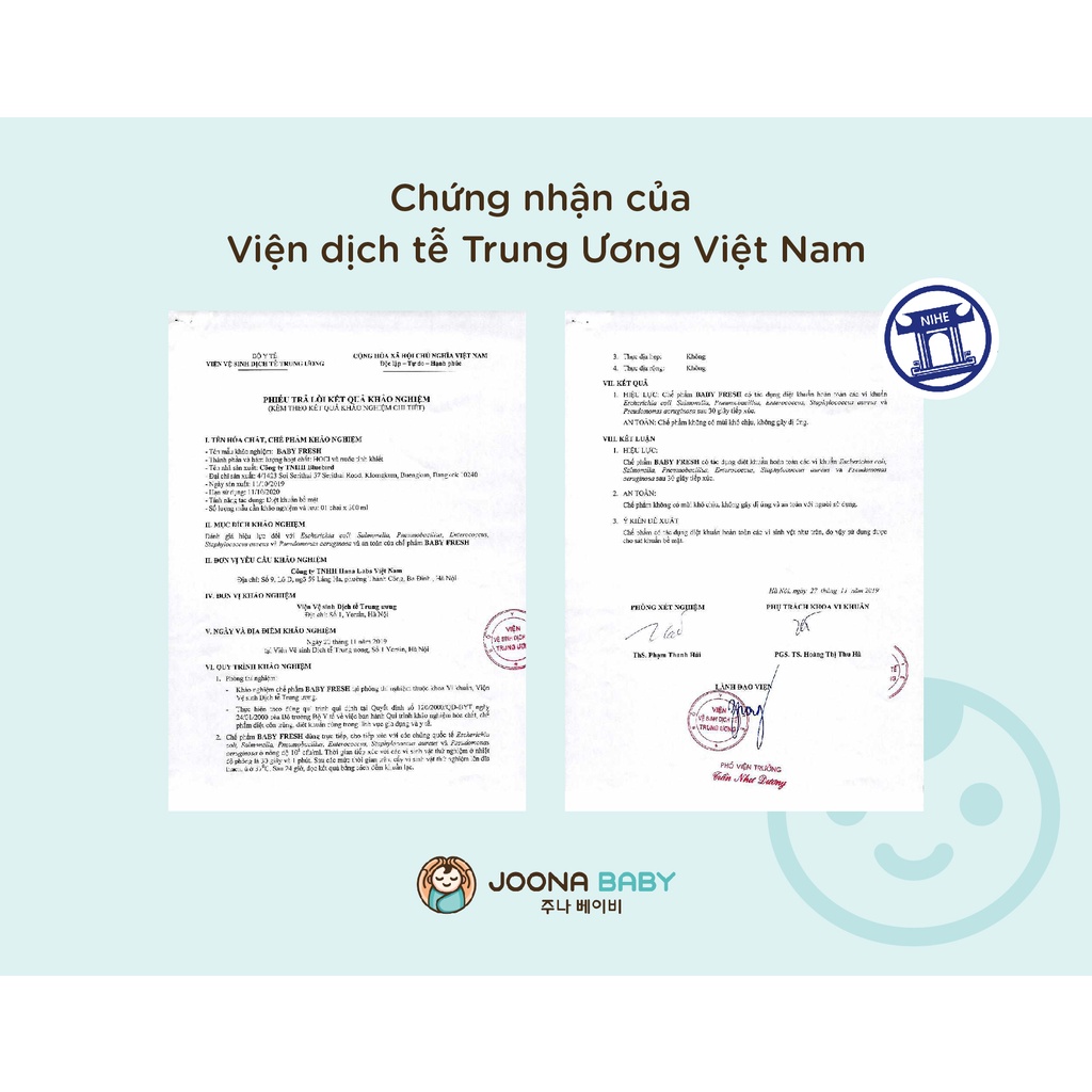 Xịt khuẩn khử mùi Baby Fresh thương hiệu Joona Baby 2 size 300ml/ 55ml/ refill thay thế JoonaBaby cho mẹ và bé