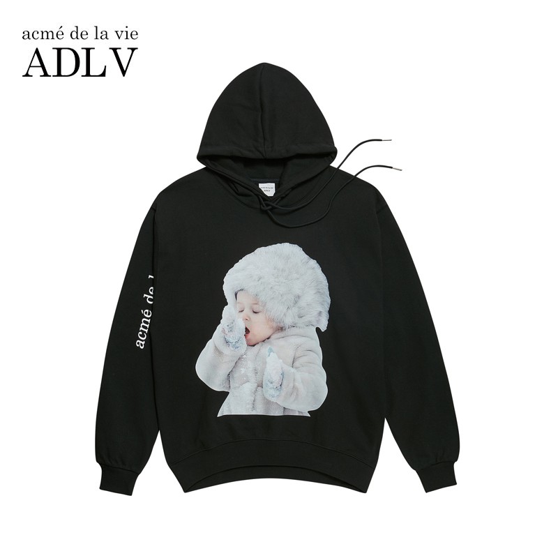 Áo hoodie ADLV có nón trùm đầu tay dài trẻ trung thời trang dành cho cả nam và nữ