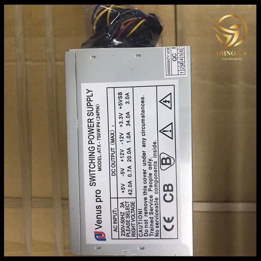 Bộ Nguồn Máy Tính VENUS 750W Fan 12cm Sata Nguồn Máy Tính PC Công Suất Thực Chính Hãng - OHNO Việt Nam | BigBuy360 - bigbuy360.vn