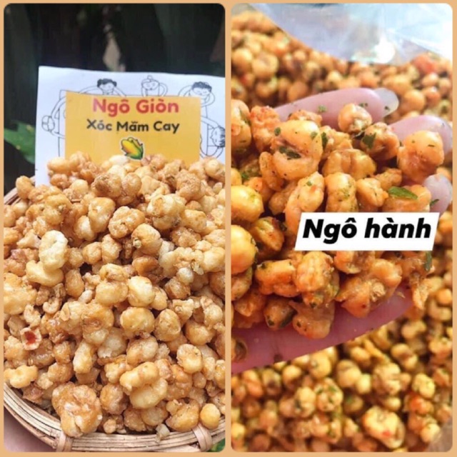 1kg ngô sấy hành, ngô giòn sóc mắm