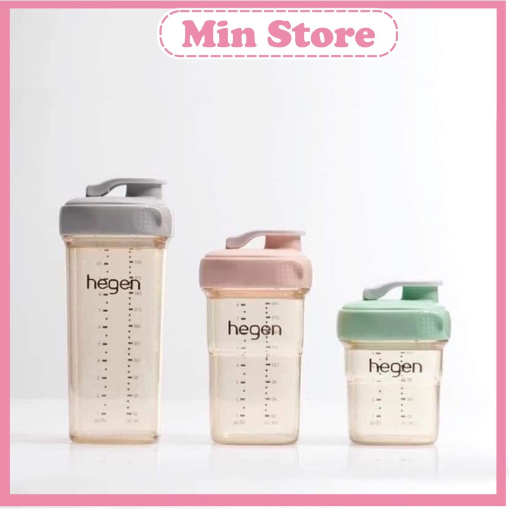 Bình uống nước hegen màu xanh/ hồng/ ghi, Nắp uống nước hegen 330ml tại HCM, HN