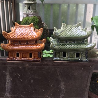 [ Chọn màu] Ngôi Nhà Vuông Đá Trang Trí Hồ Cá, Bể Cá-Hòn Non Bộ