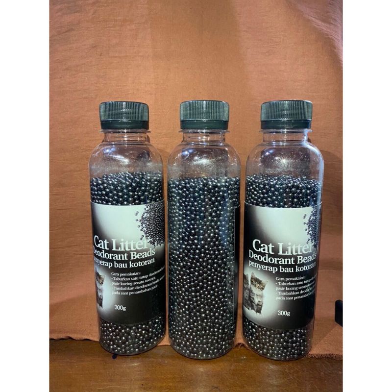 Hạt than hoạt tính, hạt thơm khử mùi hôi từ cát vệ sinh cho chó mèo lọ 300g 250ml