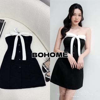 Đầm ống phối nơ sang chảnh - Bohome