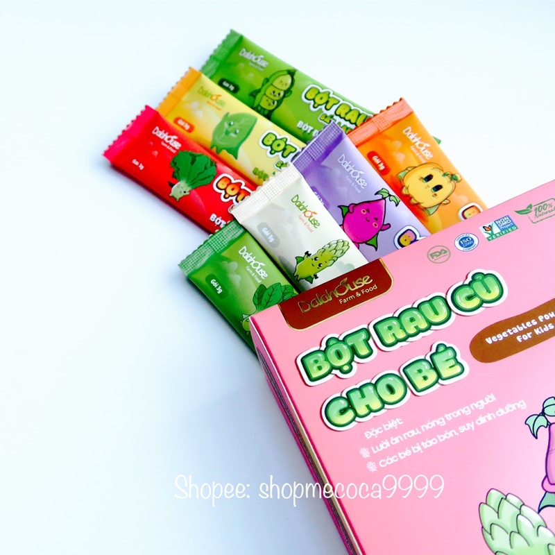 Combo bột rau dinh dưỡng 7 gói cho bé ăn dặm Dalahouse date 9/2023