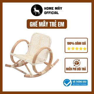 Ghế bấp bênh mây tre đan, ghế mây tre HOME MÂY dành cho bé, chắc chắn bền đẹp trang trí phòng khách
