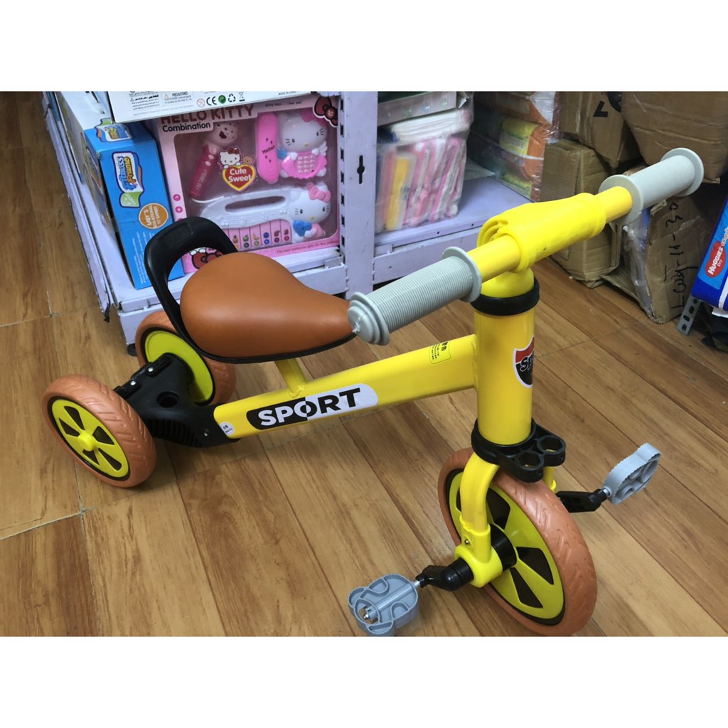 Xe Cân Bằng 3 Bánh Sport 2 In 1 Dành Bé Từ 1.5 - 5 Tuổi,  2 Bánh Sau Xèo Nên giữ Thăng Bằng Cho Bé Di Chuyển