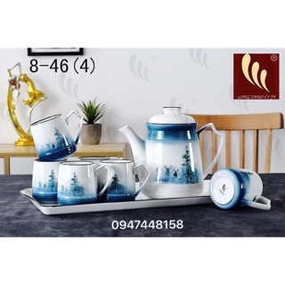 Bộ bình cốc sứ cao cấp 8-46