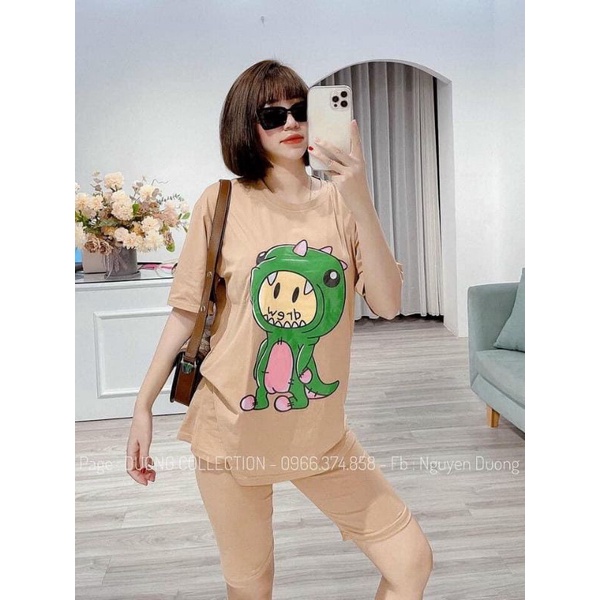 Đồ bộ nữ đồ bộ mặc nhà thun cotton dày mịn co giãn