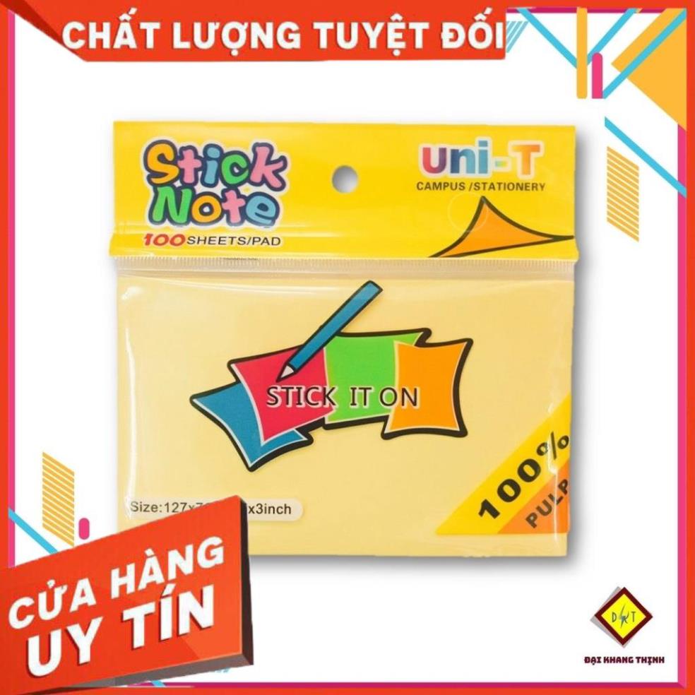 Giấy note vàng 3x3 giấy ghi chú Uni T 3x2 3x3 3x4 3x5