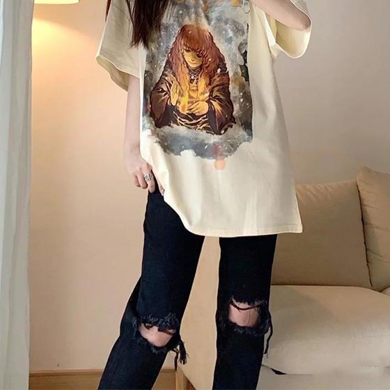 Quần jean dài COZOKC ống đứng phối rách phong cách đường phố cá tính cho nữ