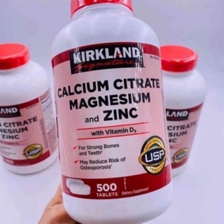 [Bill Mỹ] Viên uống Kirkland Calcium Citrate Magnesium and Zinc bổ sung canxi