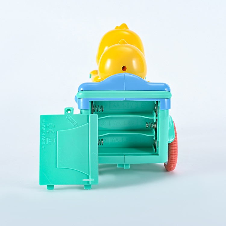 Đồ chơi vịt đạp xe có đàn nhạc vui nhộn bánh xe phát sáng - vịt chạy xe nhựa an toàn cho bé