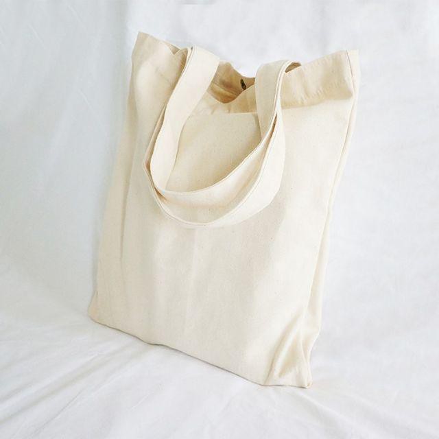 Túi xách tote bằng vải canvas màu trơn