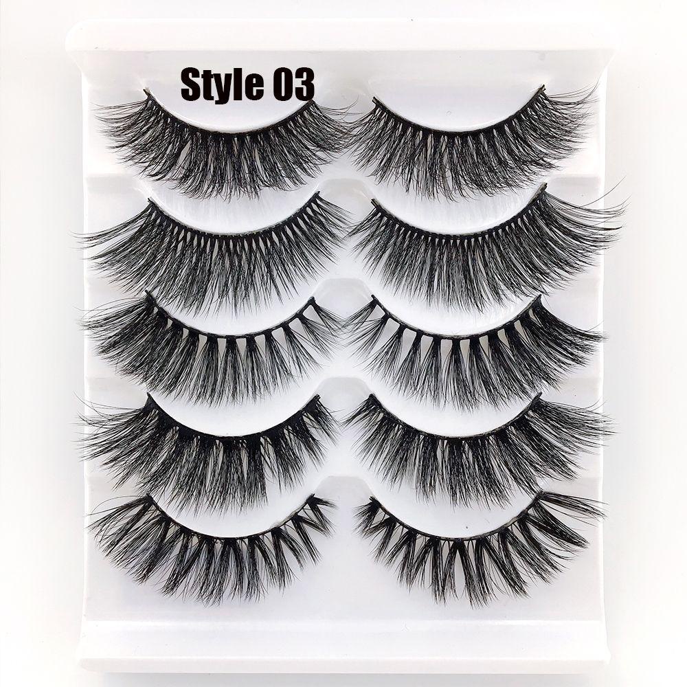 Bộ 5 Cặp Lông Mi Giả SKONHED Dài Và Dày Đủ Kiểu Handmade