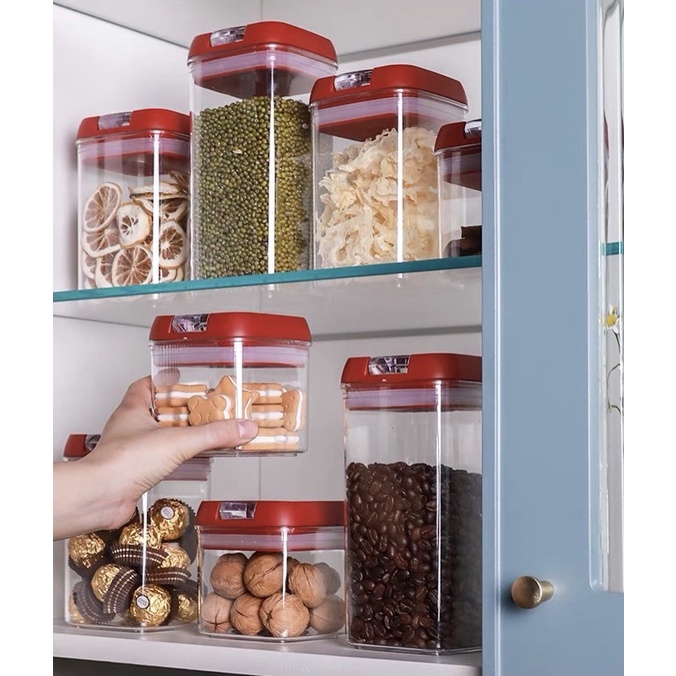 Hộp Đựng Thực Phẩm Trong Suốt  Có Nắp Đậy Hút Chân Không Tiện Dụng Cho Nhà Bếp