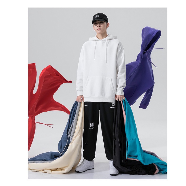 Áo hoodie nam, Áo hoodie trơn khoác nỉ sweat nỉ thu đông nam nữ