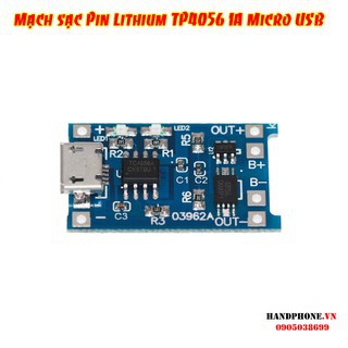 Combo 10 Mạch Sạc Pin Lithium TP4056 1A đầu vào Micro USB