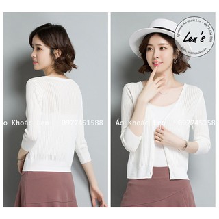 Áo khoác mỏng len dệt mịn mát áo khoác mỏng lỗ