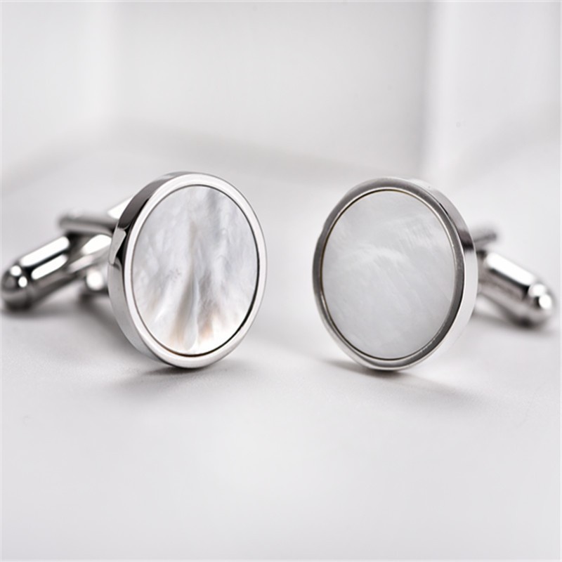 Khuy Măng Sét Hình Vỏ Sò Tròn Cao Cấp Dành Cho Nam