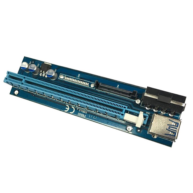 Card Chuyển Đổi Pci-E 1x Sang 16x 4pin + Sata Cho Win7 / 8 / 10