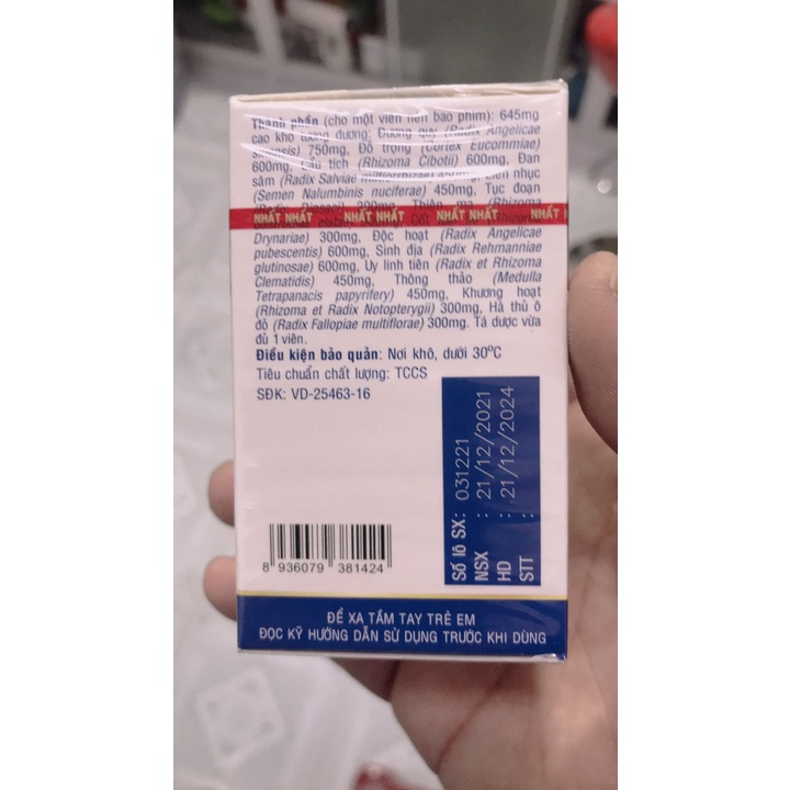 Phong Tê Thấp Nhất Nhất 30 Viên - Hỗ trợ giảm đau xương khớp, giảm viêm giảm sưng