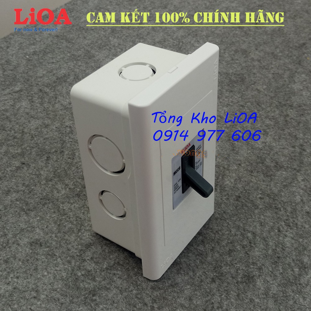 Combo cầu dao tự động an toàn APTOMAT LiOA 10A - Lắp âm tường