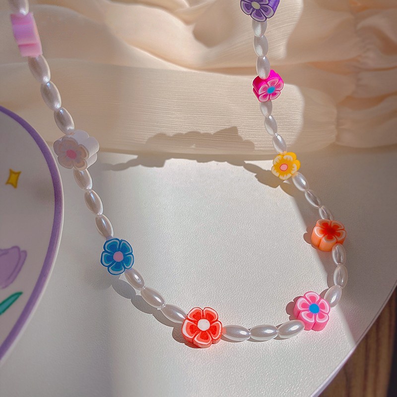Vòng Cổ Choker Đính Hạt Ngọc Trai Nhiều Màu Thời Trang