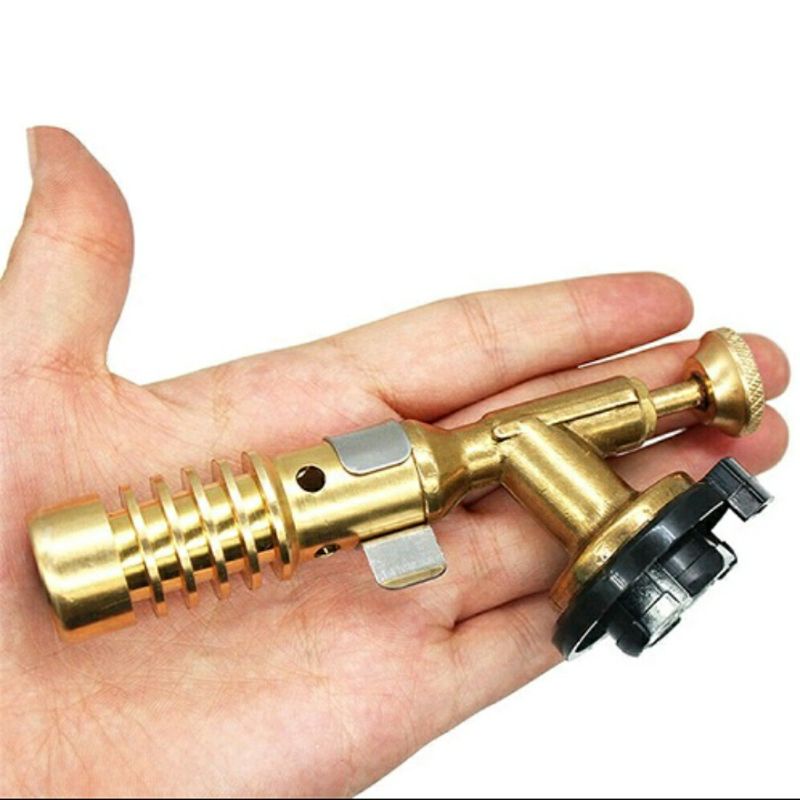 Đèn khò ga 1300 độ bằng đồng nguyên khối độ bền cao. Súng khò ga mini