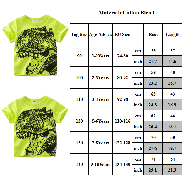 Áo Thun Cotton Ngắn Tay Họa Tiết Khủng Long Thời Trang Mùa Hè Dành Cho Bé