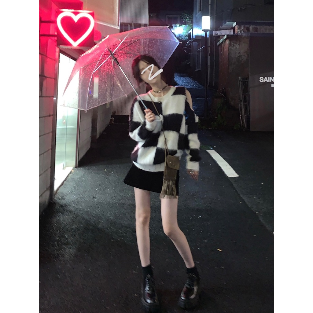 Áo len nữ dài tay cổ tròn thời trang Hàn