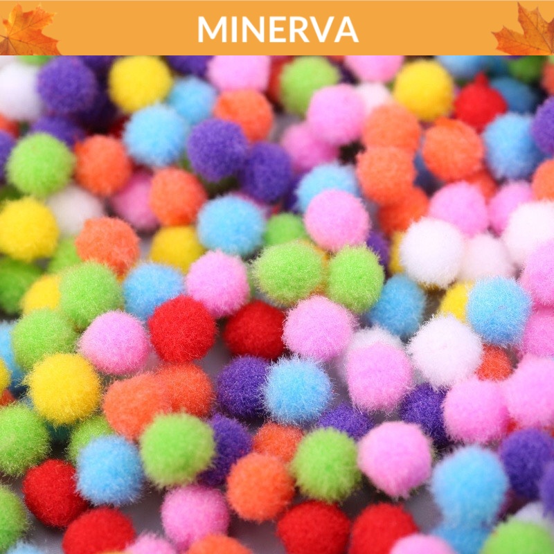 100 quả pom pom , quả cầu lông xù dùng làm đồ thủ công DIY