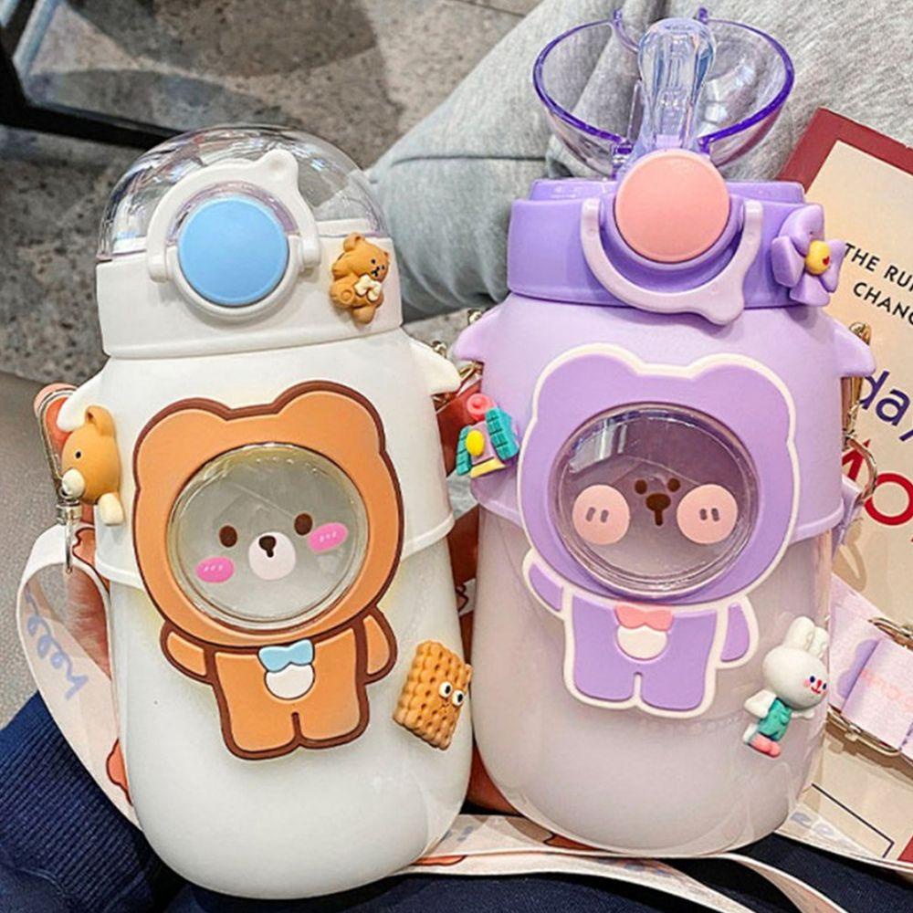 Bình Nước Thể Thao SHOUKEY 720ml Kèm Ống Hút Họa Tiết Hoạt Hình Xinh Xắn Dành Cho Bé