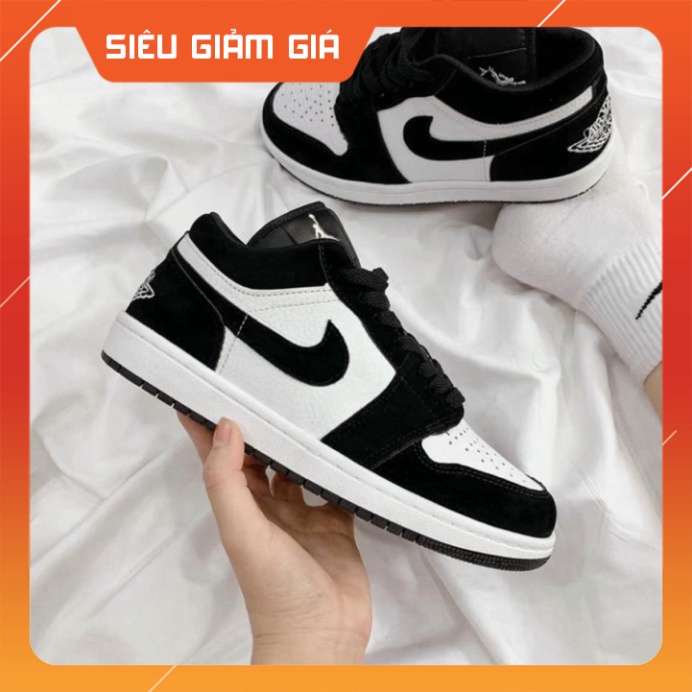 Giày sneaker Jordan Panda cao cấp full box, giày thể thao nam nữ cố thấp đẹp màu đen trắng, xám trẻ trung, sành điệu M6 | BigBuy360 - bigbuy360.vn