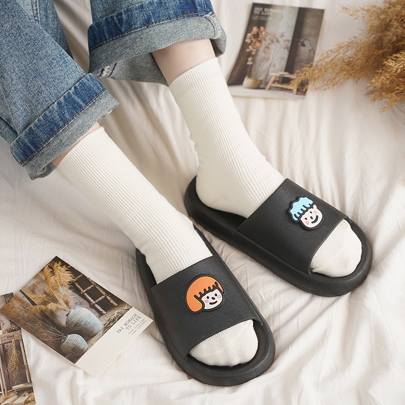 (S49) Dép bánh mì nữ hình mặt EM BÉ