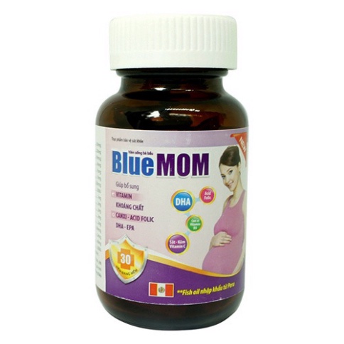 Viên Uống Dinh Dưỡng Bà Bầu Blue Mom Medistar Hộp 30 Viên Nang .