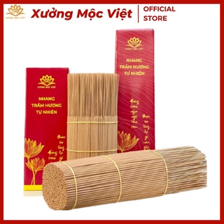 Nhang Trầm Hương Tự Nhiên XƯỞNG MỘC VIỆT 30 CM và 40 CM - Hộp 1 Kg Nhang Sạch An Toàn Khử Mùi