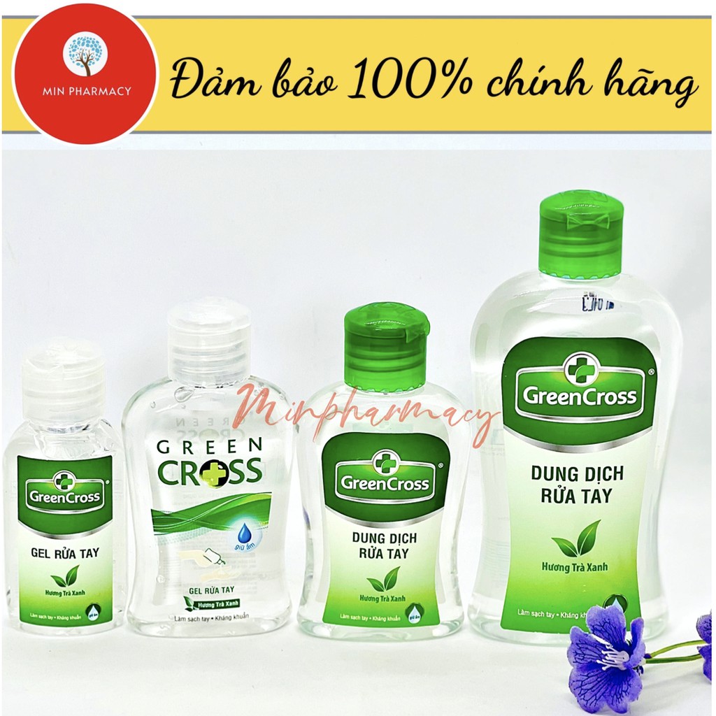RỬA TAY KHÔ GREEN CROSS HƯƠNG TRÀ XANH DIỆT KHUẨN NHANH - Minpharmacy