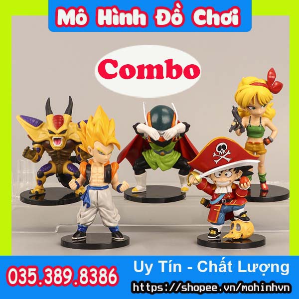 Mô Hình Dragon Ball Gồm 5 Nhân Vật Cao 11Cm Chất Liệu Nhựa PVC Cao Cấp