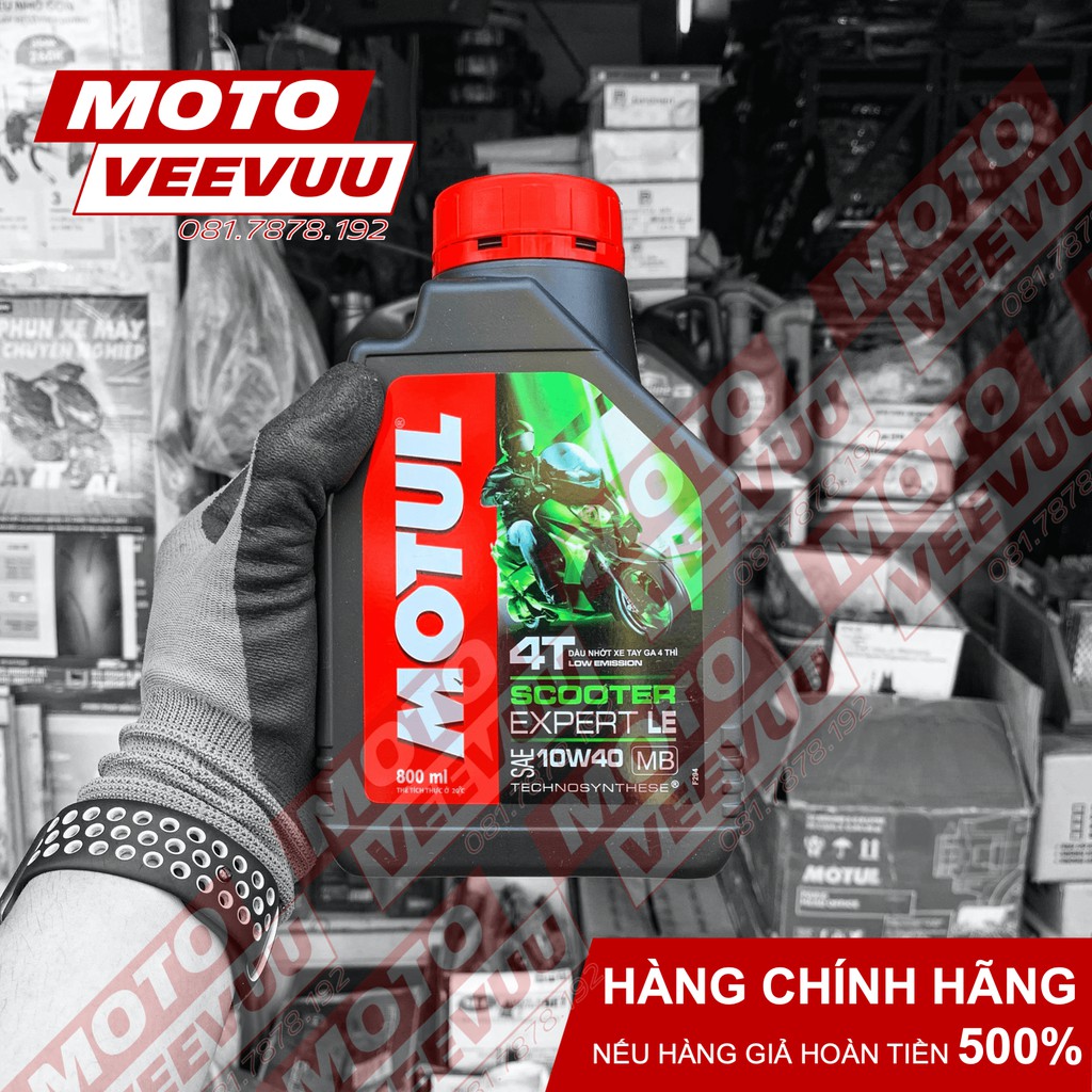 Dầu nhớt xe ga Motul Scooter Expert LE 10W40 / 10W30 1 Lít & 800 ml