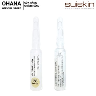 Bộ 2 ống Tinh chất dưỡng trắng Suiskin Glutathione Brightening Ampoule (1.5ml/chai)