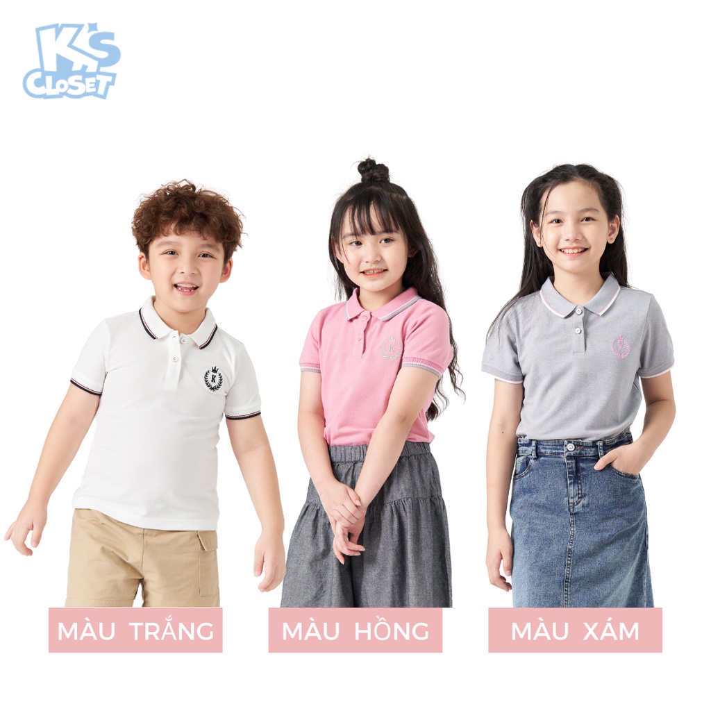 Áo Polo trẻ em K'S CLOSET Chất Cotton Thoáng Mát KT108TWS/ KT25THS (10-52KG)