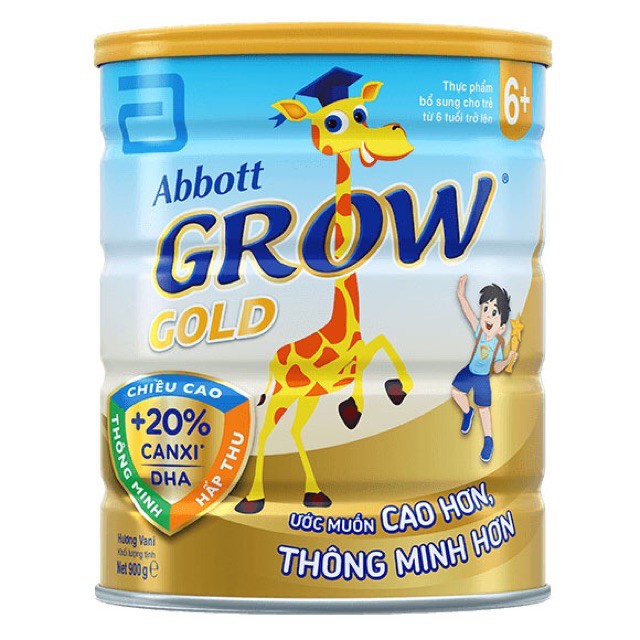 SỮA ABBOT GROW GOLD 6+ - HƯƠNG VANI LON 900GR