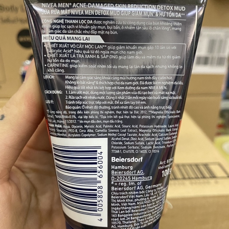 Sữa rửa mặt nivea MEN 100g