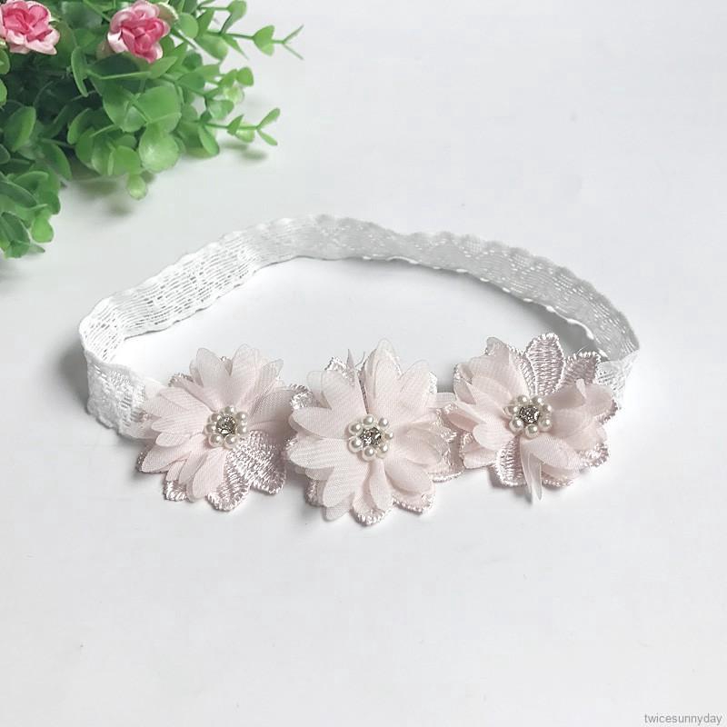 Băng Đô Đính Hoa Giả Xinh Xắn Cho Bé Gái