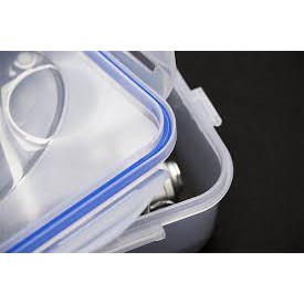 Combo hộp chống ẩm và ẩm kế, 100gram hạt hút ẩm xanh cho máy ảnh, máy quay phim - dung tích 5 lít (tặng mút xốp lót hộp)