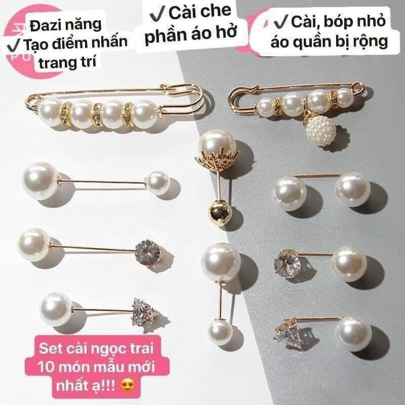 set cài áo gim cài áo 10 chi tiết