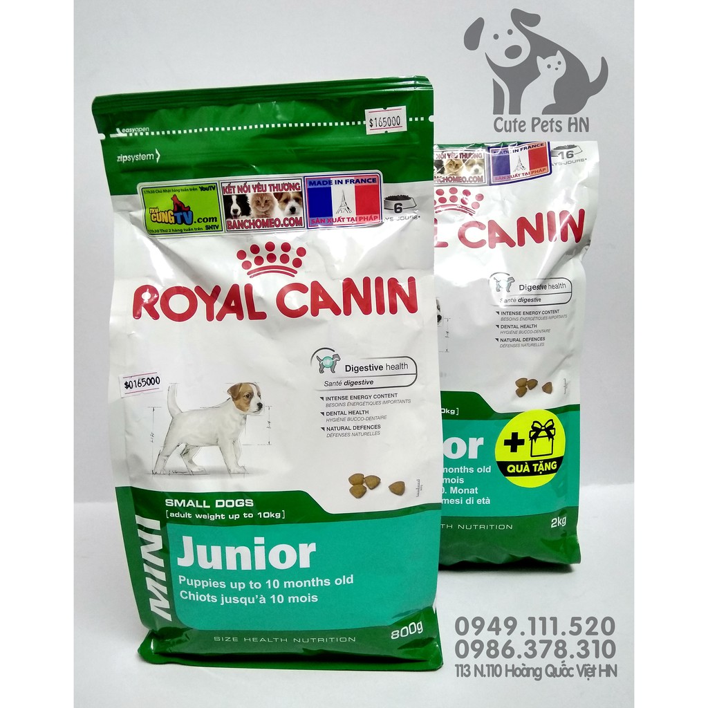 Thức ăn cho chó con Royal Canin Mini Junior - CutePets Phụ kiện chó mèo Pet shop Hà Nội
