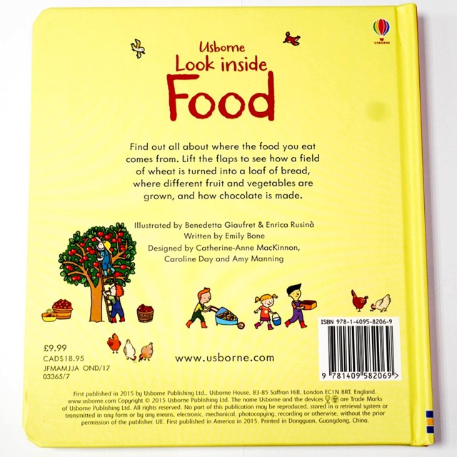 [Mã LT50 giảm 50k đơn 250k] Sách Usborne - Look Inside Food
